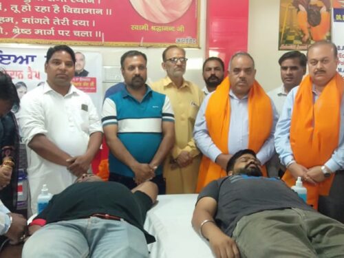 भारत रतन डा. भीम राव अंबेडकर के जन्म दिवस को समर्पित लगाया गया रक्तदान कैंप