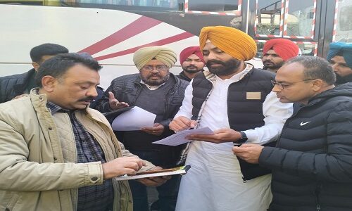 परिवहन मंत्री द्वारा लुधियाना के बस अड्डे का औचक निरीक्षण